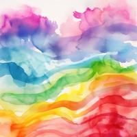 Regenbogen Aquarell Hintergrund Textur foto