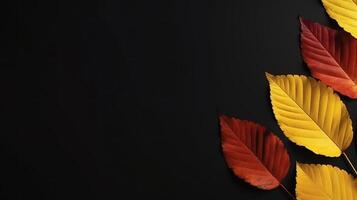Herbst Hintergrund mit fallen Blätter. Illustration ai generativ foto