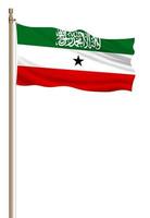 3d Flagge von somaliland auf ein Säule foto