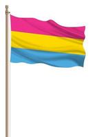 3d Illustration pansexuell Flagge foto