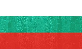 3d Flagge von Bulgarien auf ein Glas foto