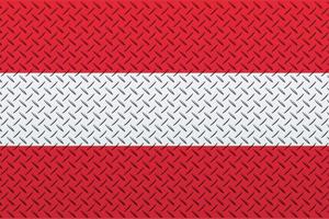 3d Flagge von Österreich auf ein Metall foto