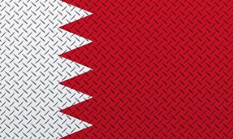 3d Flagge von Bahrain auf ein Metall foto