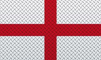 3d Flagge von England auf ein Metall foto