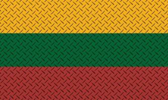 3d Flagge von Litauen auf ein Metall foto