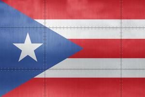 3d Flagge von puerto rico auf Metall foto