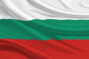 3D-Flagge Bulgariens auf Stoff foto