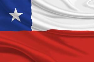 3D-Flagge von Chile auf Stoff foto
