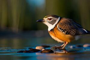 rot Hals Regenpfeifer Platycerus Ruficollis ai generiert foto