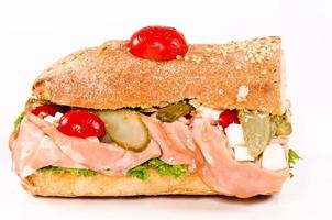 Hälfte von Sandwich foto