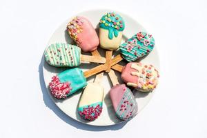 Kuchen Pops Eis Cremes foto