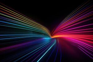 bunt Neon- Licht Welle Rahmen abstrakt Hintergrund Illustration foto