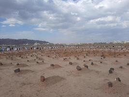 Medina, Saudi Arabien, April 2023 - - Innere Aussicht von jannat al-baqi historisch Friedhof von Medina. diese Friedhof ist gelegen in der Nähe von Masjid al-Nabawi im Medina. foto