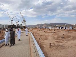 Medina, Saudi Arabien, April 2023 - - Innere Aussicht von jannat al-baqi historisch Friedhof von Medina. diese Friedhof ist gelegen in der Nähe von Masjid al-Nabawi im Medina. foto