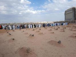 Medina, Saudi Arabien, April 2023 - - Innere Aussicht von jannat al-baqi historisch Friedhof von Medina. diese Friedhof ist gelegen in der Nähe von Masjid al-Nabawi im Medina. foto