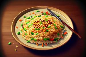 Chinesisch gebraten Reis Essen foto