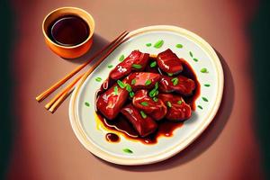 Chinesisch verkohlen siu Essen foto