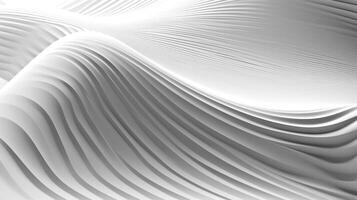 Weiß 3 d Hintergrund mit Welle, ai generiert Bild foto