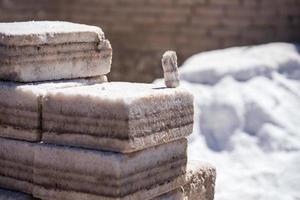 Salzmineral in Uyuni Salzwüste foto