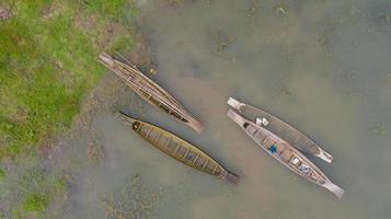 Luftansicht von Fischerbooten in Thailand foto