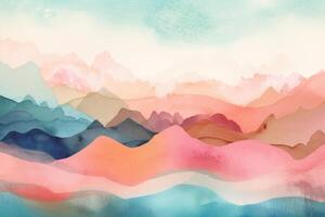 Pastell- Hintergrund mit Aquarell Farbe . ai generiert foto