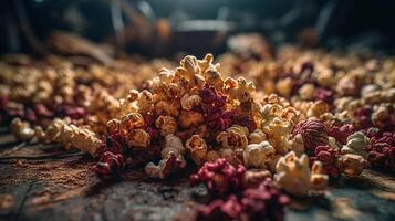 Geruch von verbrannt Popcorn, generiert ai Bild foto