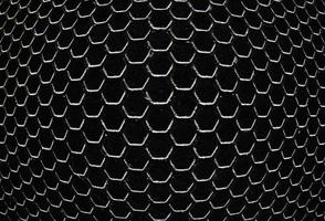 sechseckige Textur aus schwarzem Eisen foto