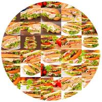 Sandwich Kreis Collage foto