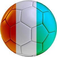 Fußball Ball mit Elfenbein Küste Flagge foto
