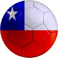 Fußball Ball mit chilenisch Flagge foto