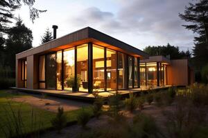 architektonisch Design von ein Land Haus. Clever Haus. generativ ai foto