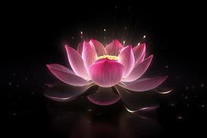 schön Licht Lotus. generieren ai foto