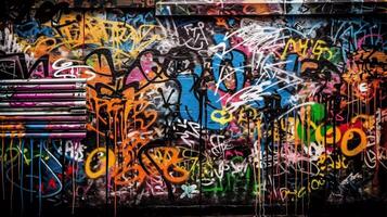 städtisch Tinte Marmor Graffiti, Straßenkunst, nervös, roh, ausdrucksvoll, urban, Graffiti-inspiriert Farben, industriell Keramik Fliese Design ai generiert foto