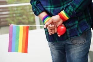 lgbt Flagge, Regenbogen Farbe Liebe Symbol, Stolz Monat im Juni, Vektor Illustration. foto