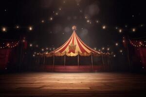 Zirkus Hintergrund. Illustration ai generativ foto