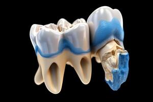 medizinisch genau 3d Illustration von Weisheit Zahn Extraktion. ai generiert foto