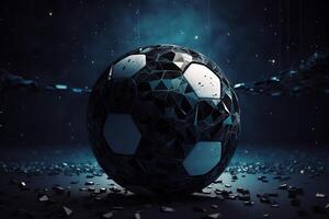 Hintergrund mit ein cool Fußball Ball Design. ai generiert foto