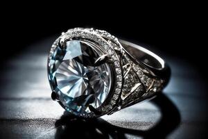 Ring gemacht von Diamant. ai generiert foto