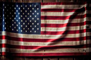 Präsidenten Tag. Flagge von vereinigt Zustände amerikanisch mit Kopieren Raum. generativ ai foto