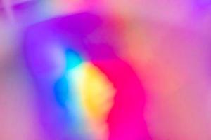 abstrakter, unscharfer, holografischer, schillernder Hintergrund der Regenbogenfolie foto