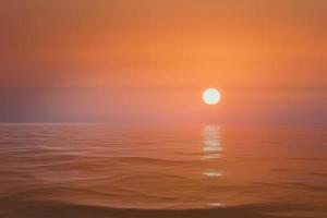heller Sonnenuntergang auf dem Meerhintergrundmeer foto