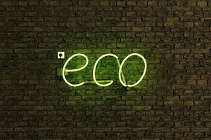 Neonlampenschild mit dem Wort eco foto