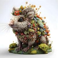 skizzieren von ein Schwein auf ein Weiß Hintergrund. 3d Illustration, ai generativ Bild foto