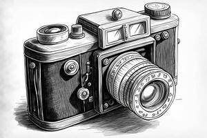 Welt Fotografie Tag Illustration Mann und Frau Fotografen, Kamera, August 19., generativ ai foto