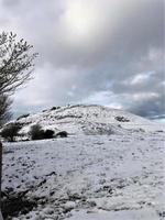 ein Aussicht von das caradoc Hügel im Shropshire im das Winter foto