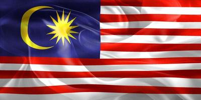 3D-Darstellung einer malaysischen Flagge - realistische wehende Stoffflagge foto
