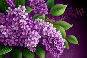 Lavendel Blumen isoliert auf Weiß Hintergrund. generativ ai foto