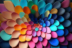 tolle abstrakt Gemälde handgemalt farbig Blütenblätter Öl Gemälde foto