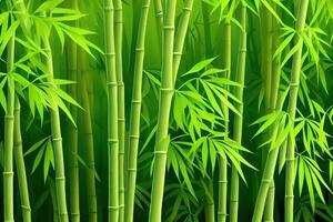 Grün Bambus Gras schließen hoch. generativ ai foto