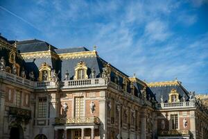 Palast von versailles draussen im Paris, Frankreich. foto